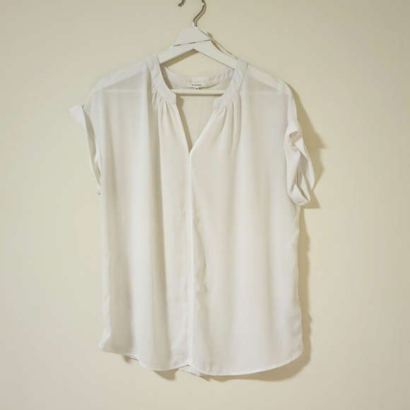 Ivory split neck tee - Picture 2 of 5